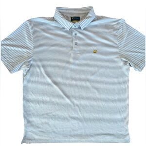 Jack Nicklaus Golden Bear Golf Polo White Stripe Mens XL